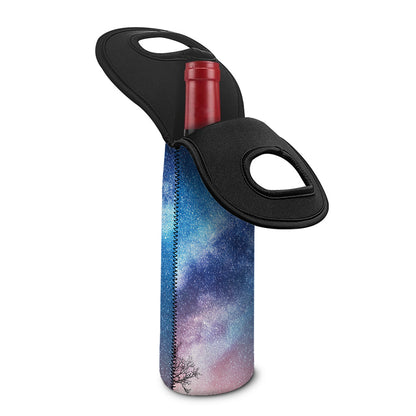 Night Sky Milky Way Print Single Neoprene Wine Tote