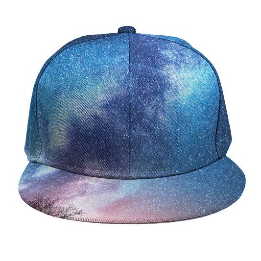 Night Sky Milky Way Print Snapback Cap