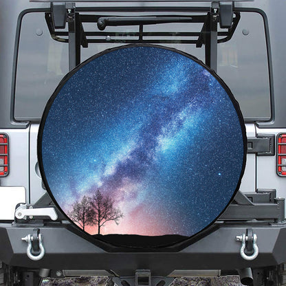 Night Sky Milky Way Print Tire Cover