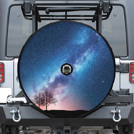 Night Sky Milky Way Print Tire Cover With Camera Hole