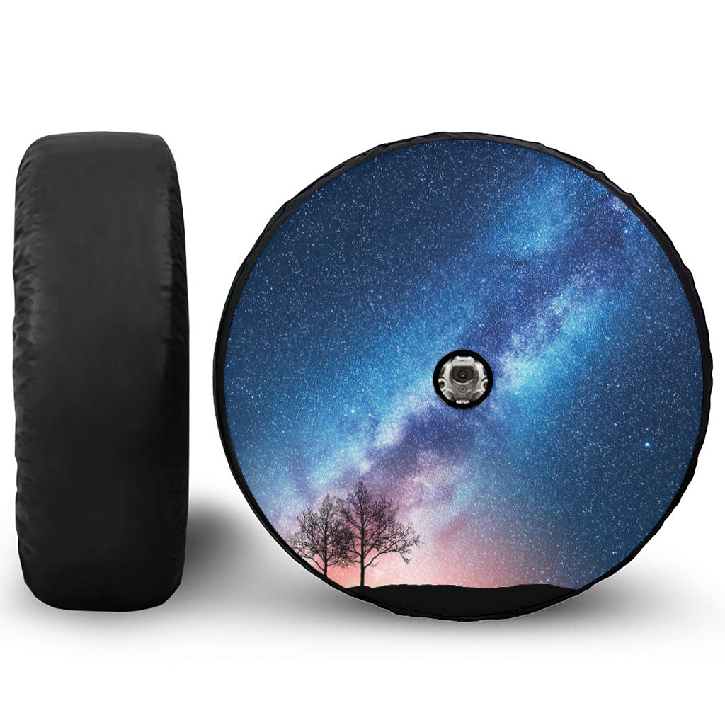 Night Sky Milky Way Print Tire Cover With Camera Hole