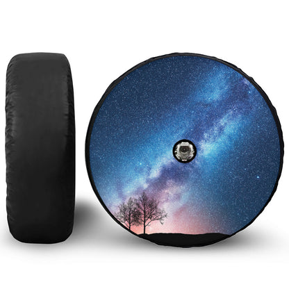 Night Sky Milky Way Print Tire Cover With Camera Hole