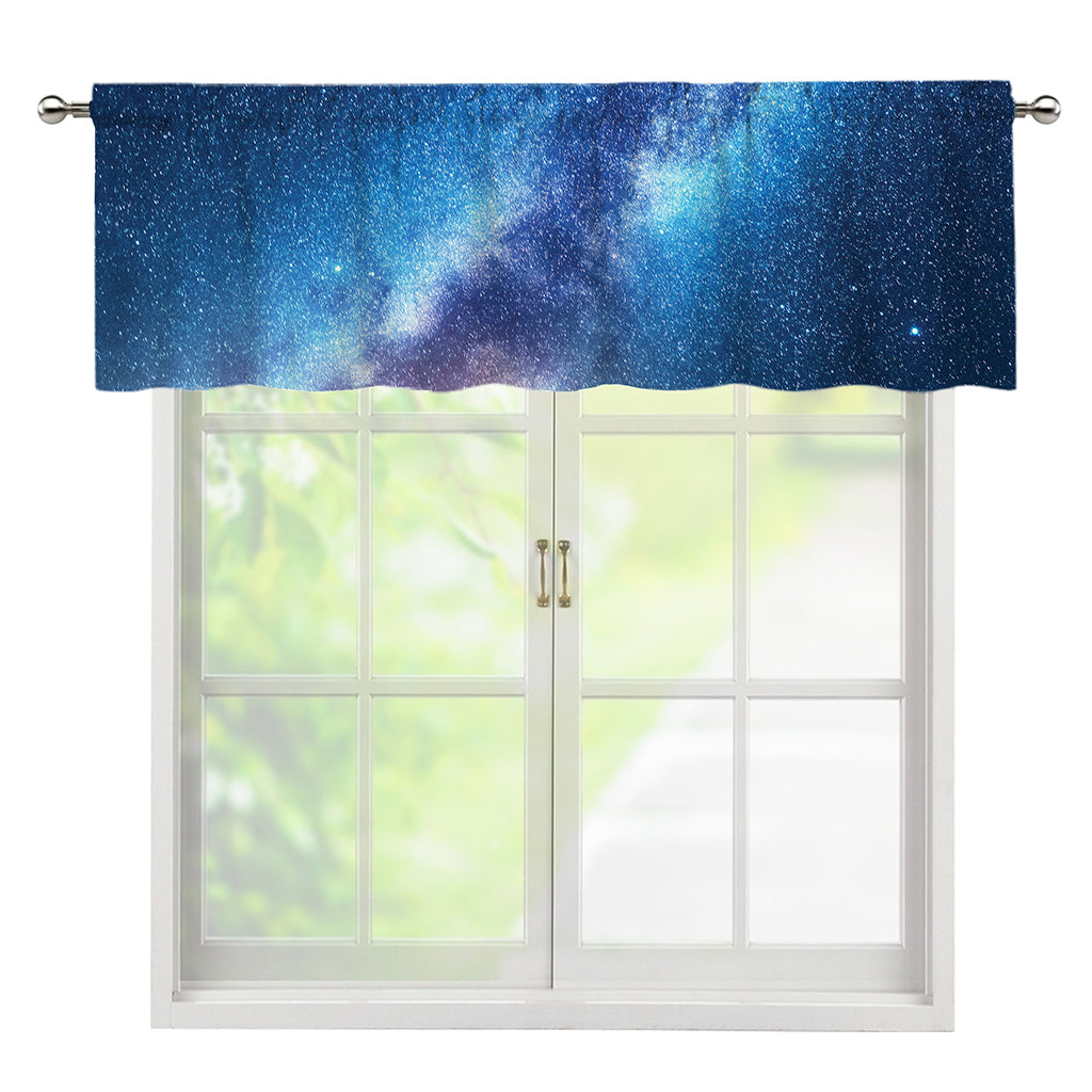 Night Sky Milky Way Print Window Valance
