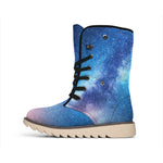 Night Sky Milky Way Print Winter Boots