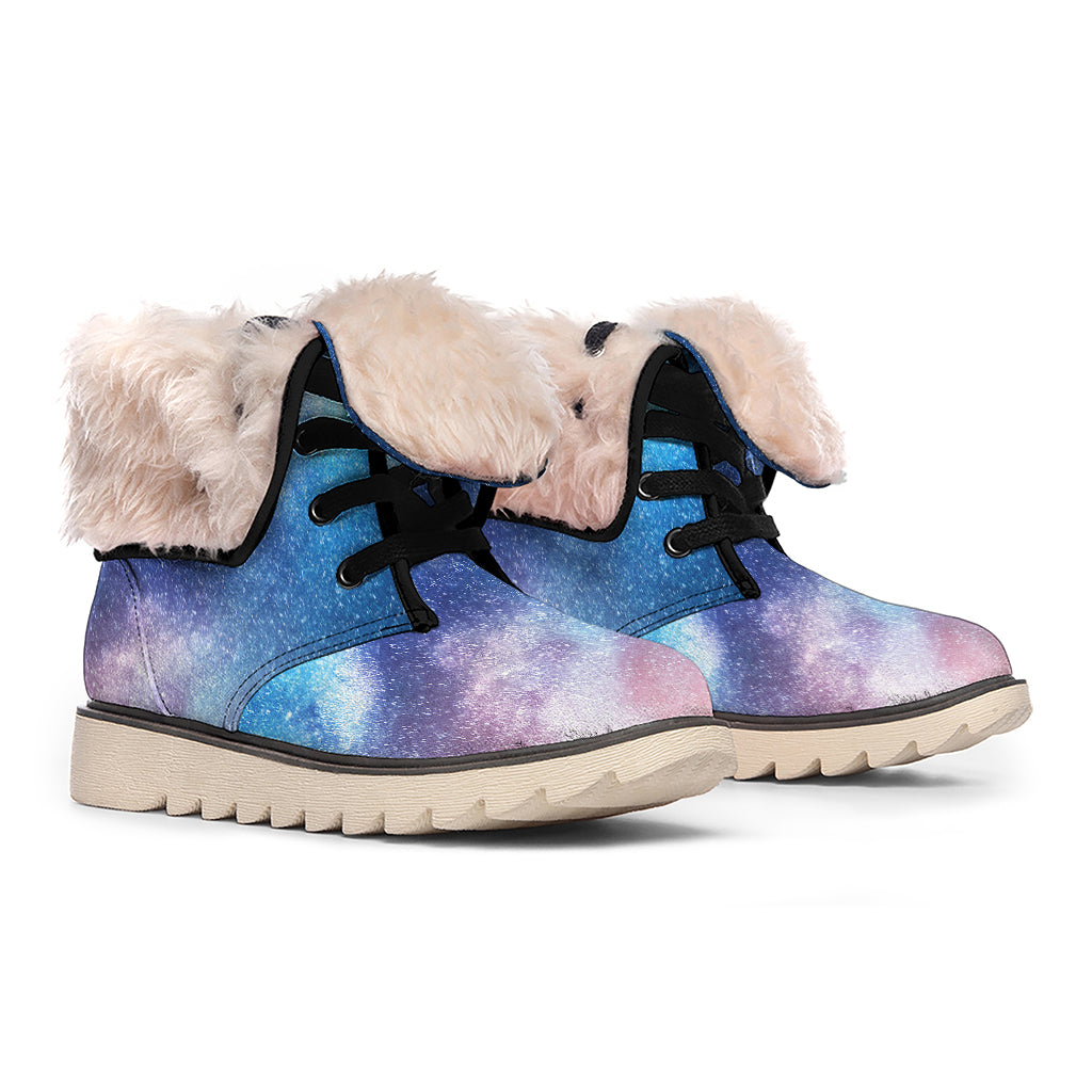 Night Sky Milky Way Print Winter Boots