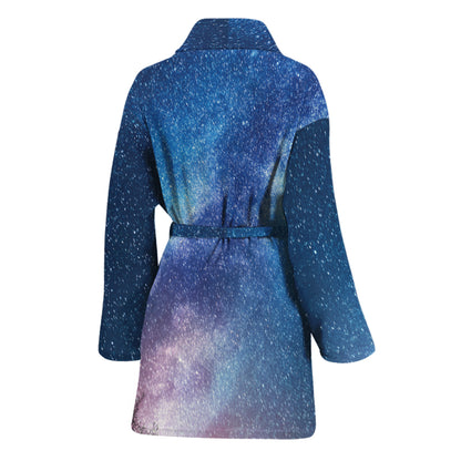 Night Sky Milky Way Print Women's Bathrobe