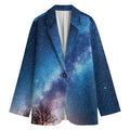 Night Sky Milky Way Print Women's Blazer