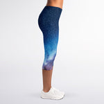 Night Sky Milky Way Print Women's Capri Leggings