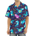 Night Star Unicorn Pattern Print Aloha Shirt