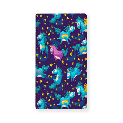 Night Star Unicorn Pattern Print Baby Crib Sheet