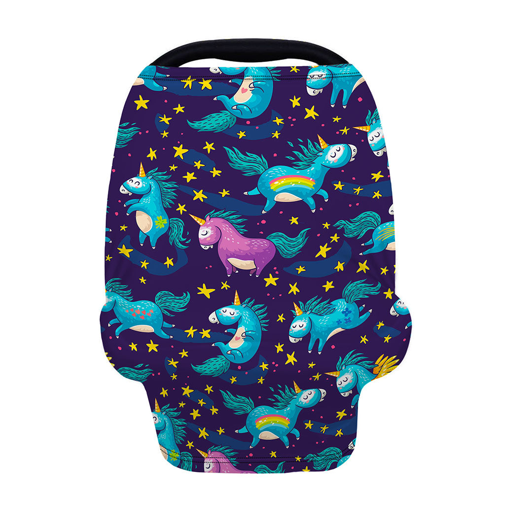 Night Star Unicorn Pattern Print Baby Seat Cover