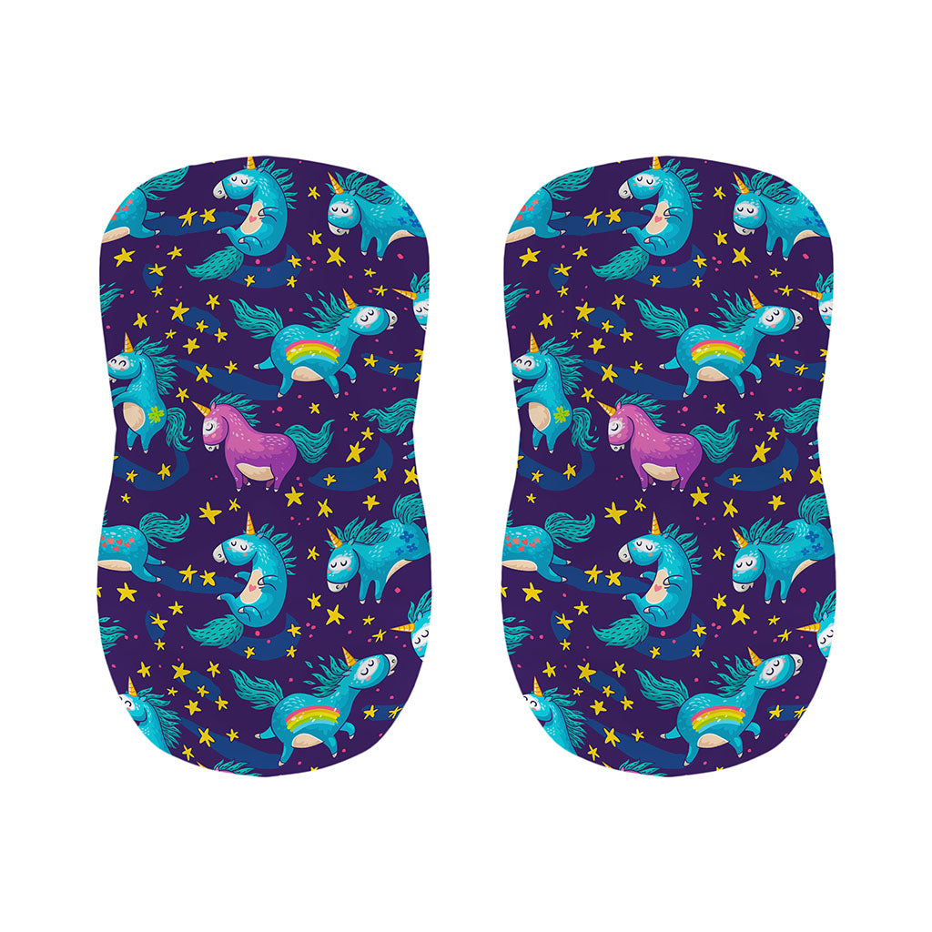 Night Star Unicorn Pattern Print Bar Stool Covers