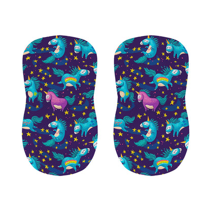 Night Star Unicorn Pattern Print Bar Stool Covers