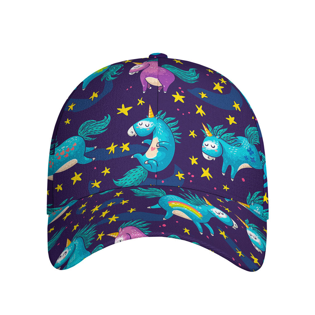 Night Star Unicorn Pattern Print Baseball Cap