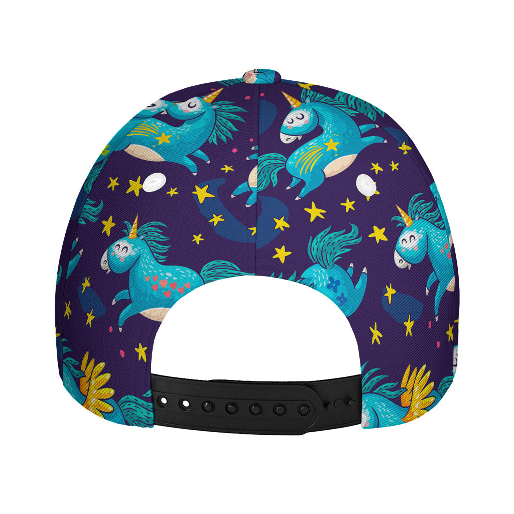 Night Star Unicorn Pattern Print Baseball Cap