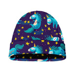 Night Star Unicorn Pattern Print Beanie