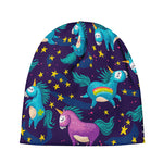 Night Star Unicorn Pattern Print Beanie