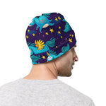 Night Star Unicorn Pattern Print Beanie