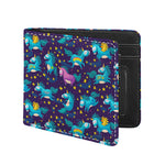 Night Star Unicorn Pattern Print Bifold Wallet