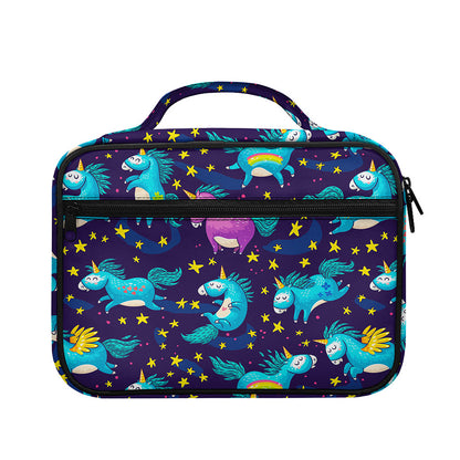 Night Star Unicorn Pattern Print Briefcase Bible Bag