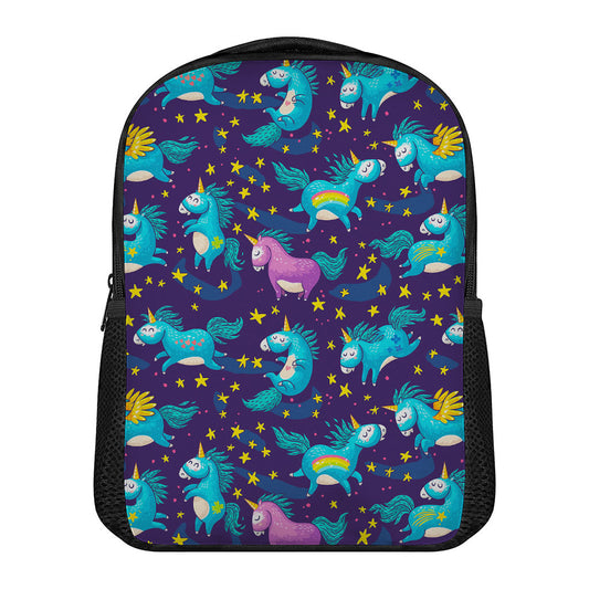 Night Star Unicorn Pattern Print Casual Backpack