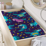 Night Star Unicorn Pattern Print Changing Pad Cover