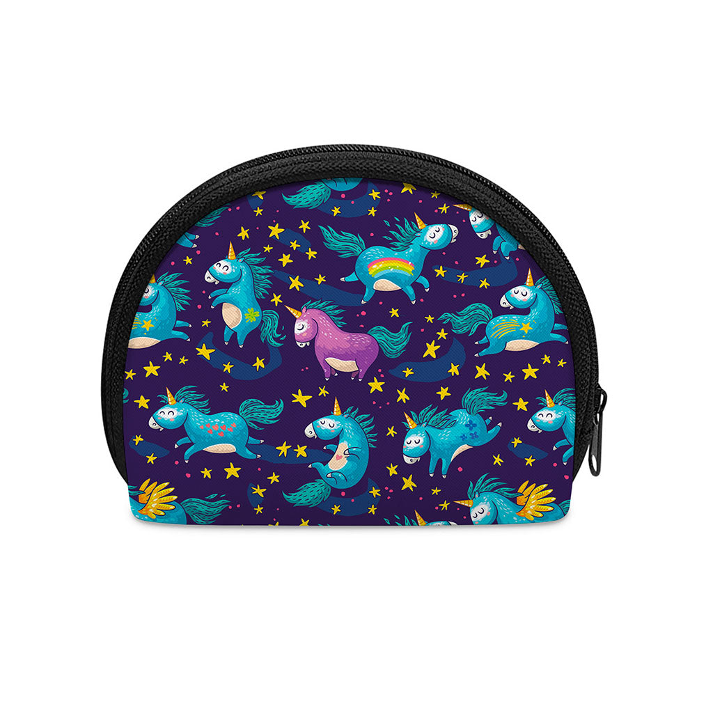 Night Star Unicorn Pattern Print Coin Purse