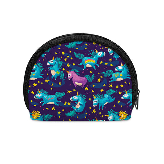 Night Star Unicorn Pattern Print Coin Purse