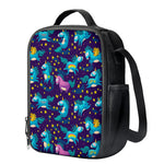 Night Star Unicorn Pattern Print Crossbody Lunch Bag