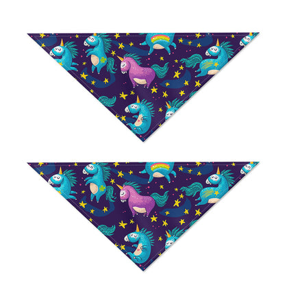 Night Star Unicorn Pattern Print Dog Bandana