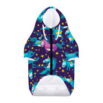 Night Star Unicorn Pattern Print Dog Zip Up Hoodie