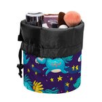 Night Star Unicorn Pattern Print Drawstring Makeup Bag