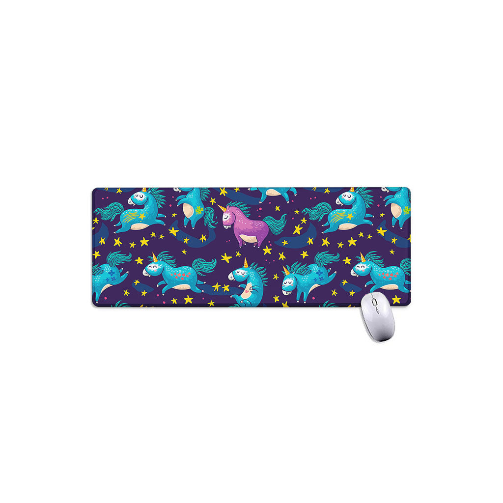Night Star Unicorn Pattern Print Extended Mouse Pad