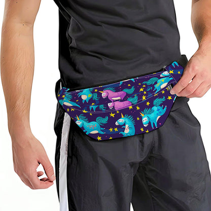 Night Star Unicorn Pattern Print Fanny Pack