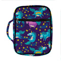 Night Star Unicorn Pattern Print Front Pocket Bible Bag