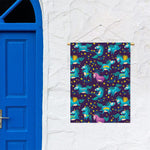 Night Star Unicorn Pattern Print Garden Flag