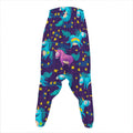 Night Star Unicorn Pattern Print Hammer Pants