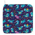 Night Star Unicorn Pattern Print Hand Towel