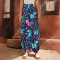 Night Star Unicorn Pattern Print Harem Pants