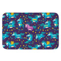 Night Star Unicorn Pattern Print Indoor Door Mat