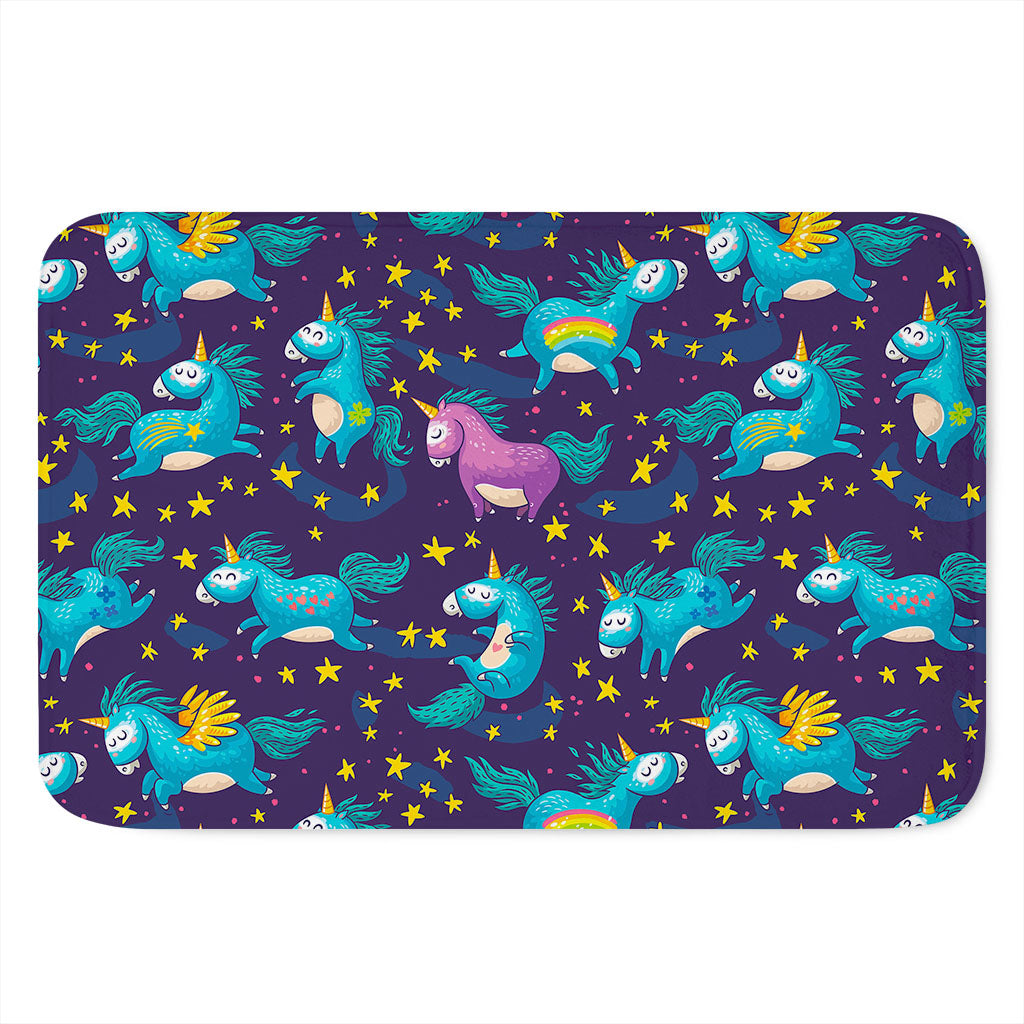 Night Star Unicorn Pattern Print Indoor Door Mat