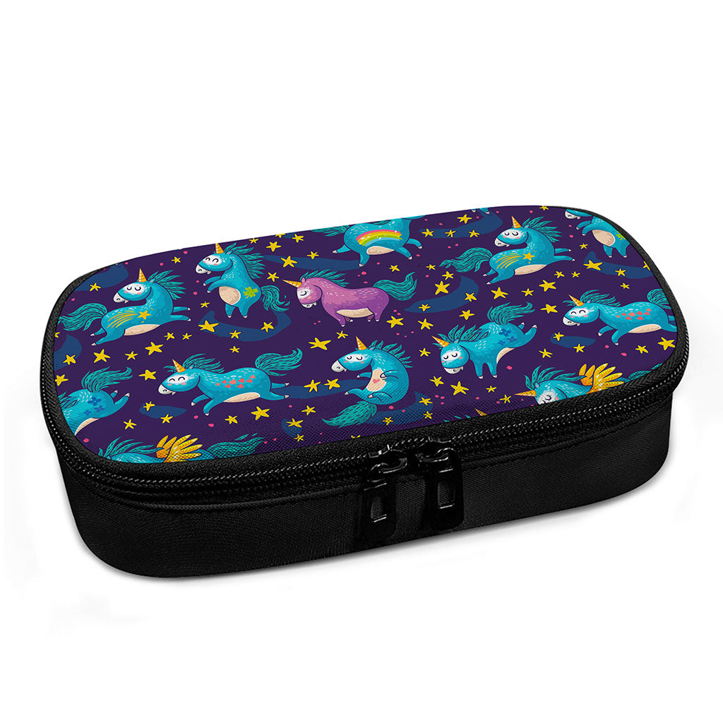 Night Star Unicorn Pattern Print Insulin Cooler Travel Case