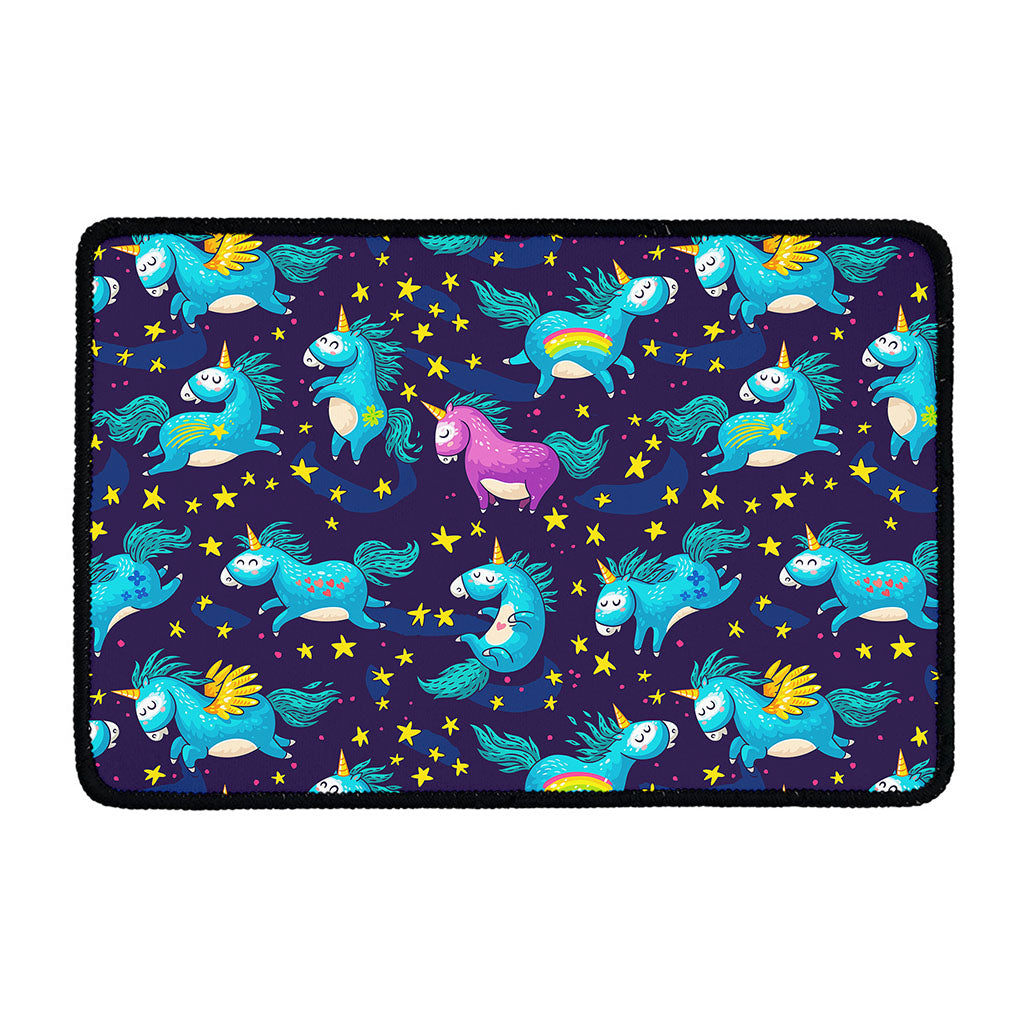Night Star Unicorn Pattern Print Kitchen Mat