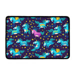 Night Star Unicorn Pattern Print Kitchen Mat