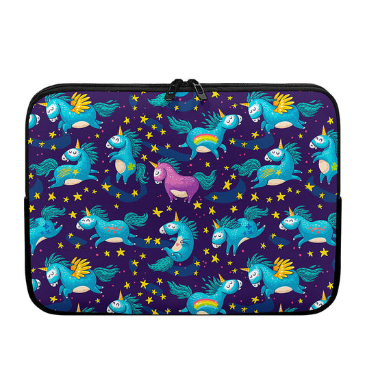 Night Star Unicorn Pattern Print Laptop Sleeve