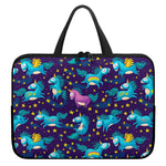 Night Star Unicorn Pattern Print Laptop Sleeve With Handle