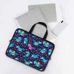 Night Star Unicorn Pattern Print Laptop Sleeve With Handle