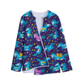 Night Star Unicorn Pattern Print Long Sleeve Short Coat