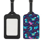 Night Star Unicorn Pattern Print Luggage Tag