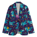 Night Star Unicorn Pattern Print Men's Blazer